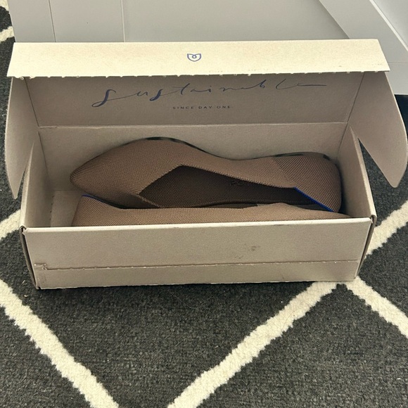 Rothy's Brown Flats with Blue Trim - Picture 7 of 10